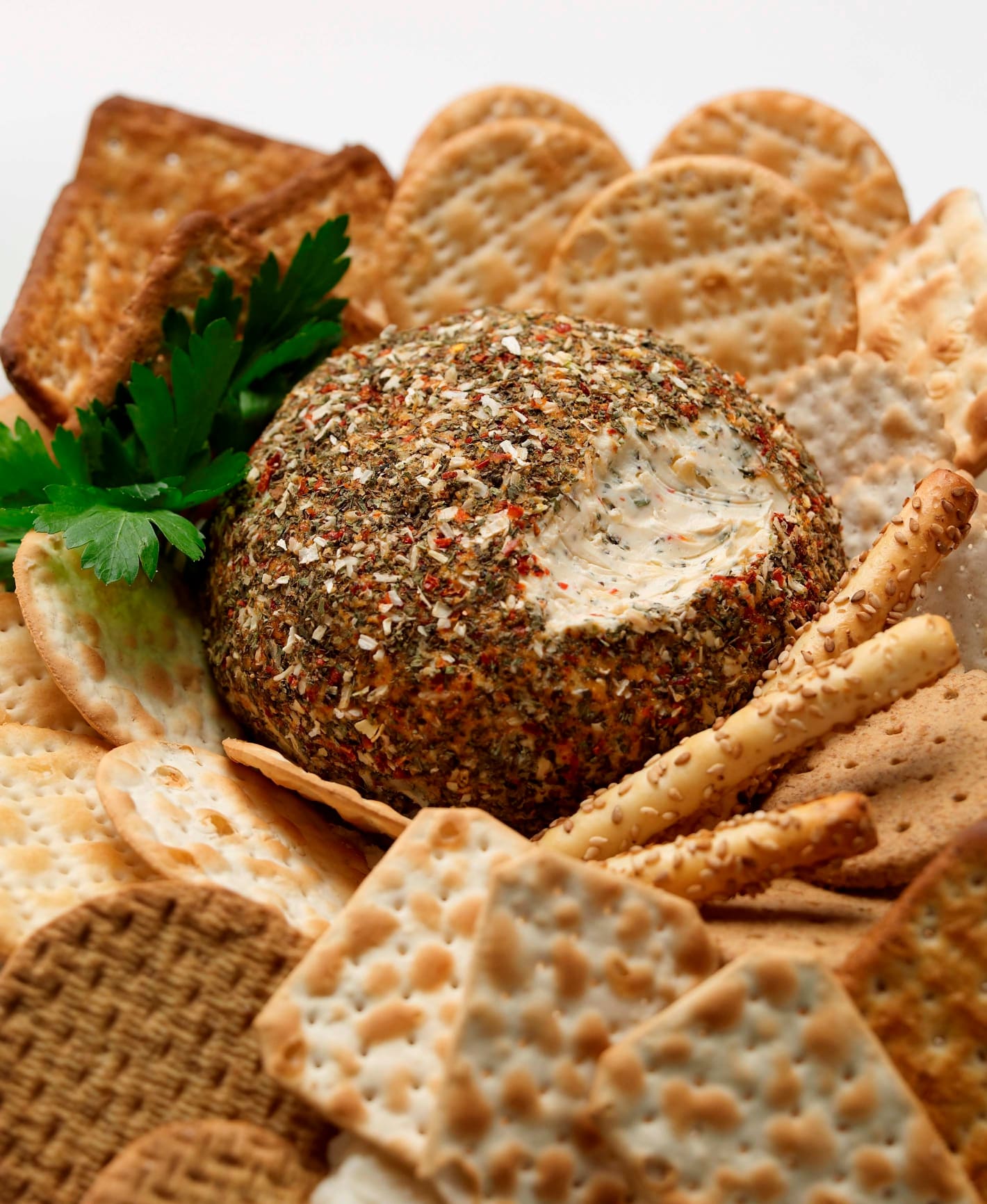 Garlic Pesto Cheeseball